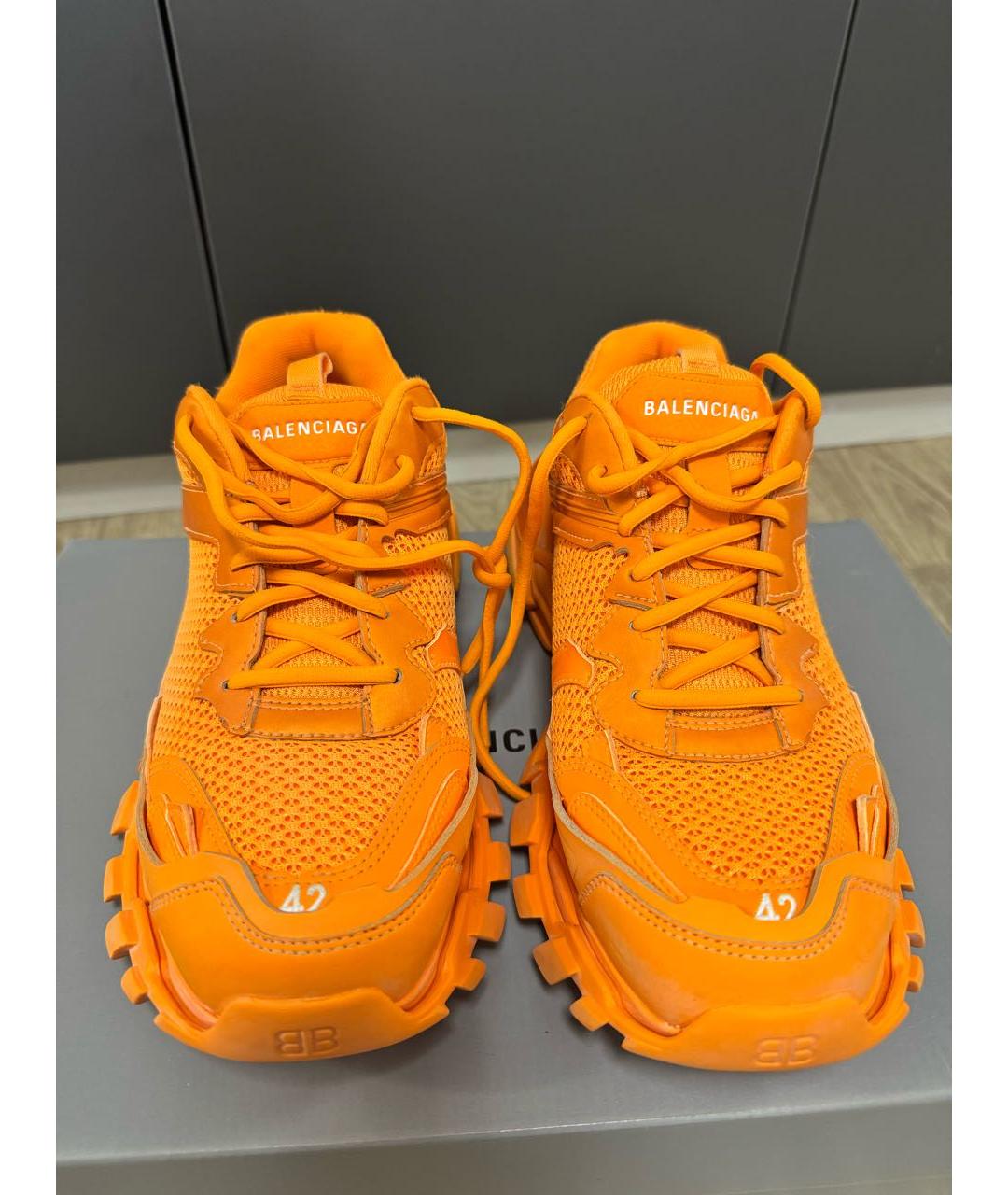 BALENCIAGA Оранжевое синтетические низкие кроссовки / кеды, фото 3