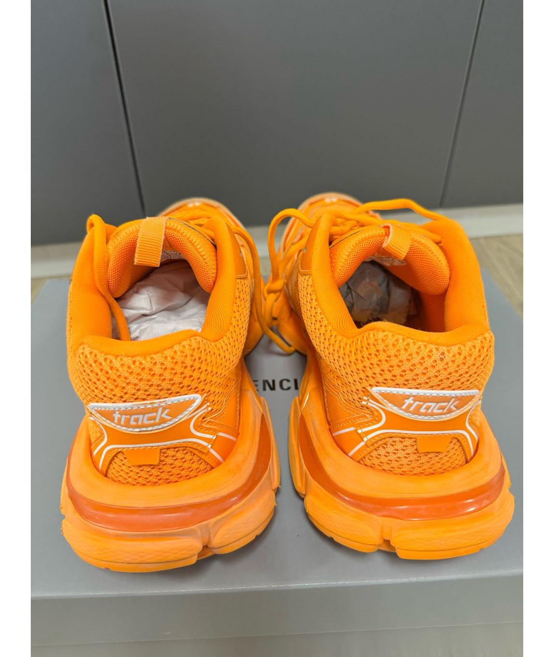 BALENCIAGA Оранжевое синтетические низкие кроссовки / кеды, фото 6
