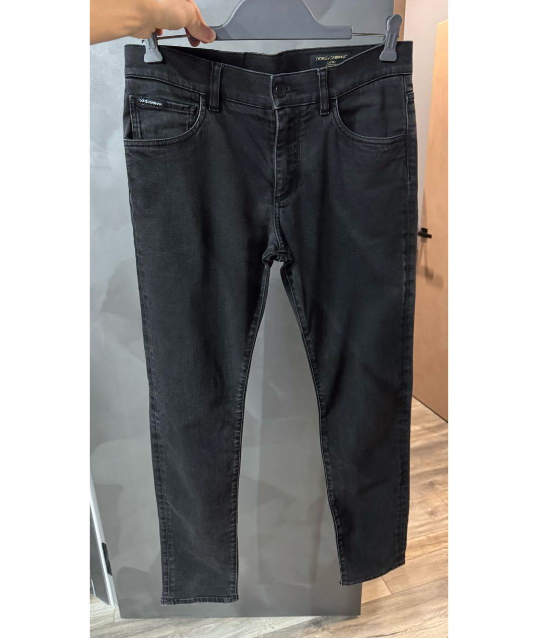 DOLCE&GABBANA Черные хлопко-эластановые джинсы, фото 7