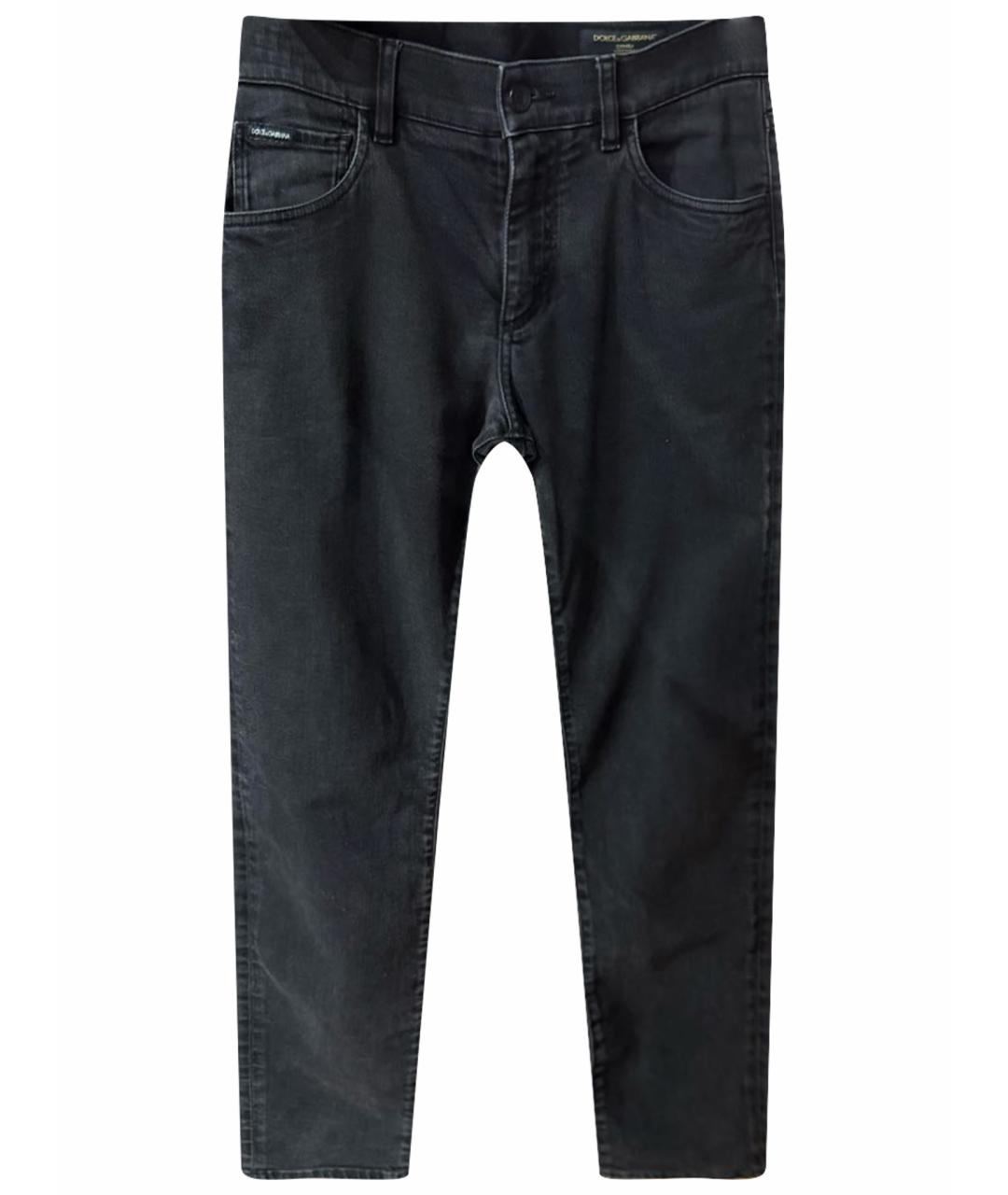 DOLCE&GABBANA Черные хлопко-эластановые джинсы, фото 1