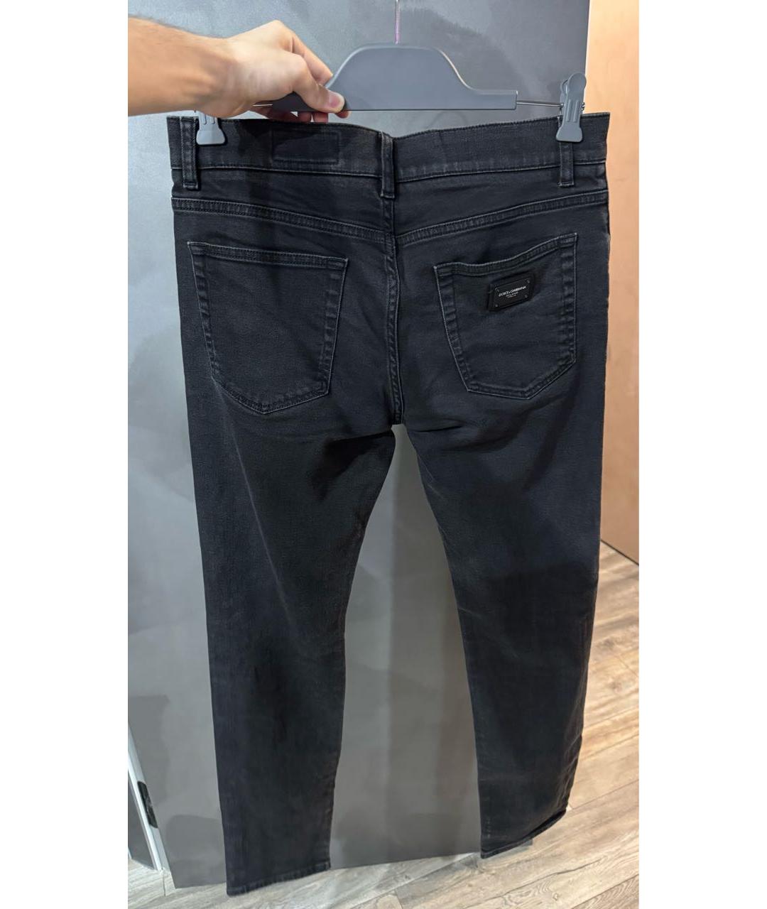 DOLCE&GABBANA Черные хлопко-эластановые джинсы, фото 2