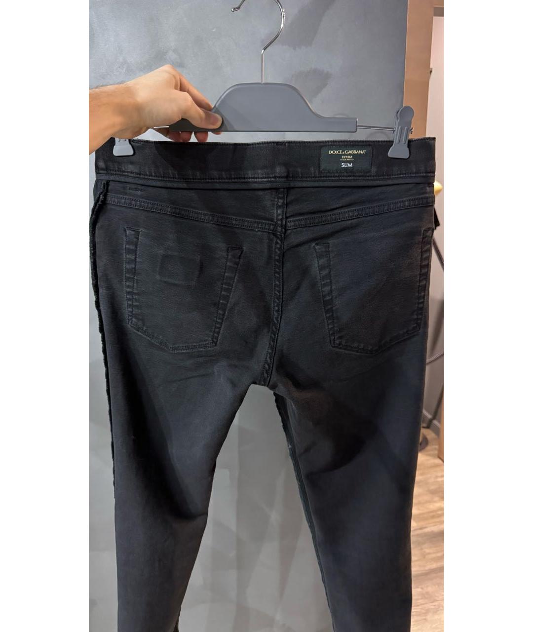 DOLCE&GABBANA Черные хлопко-эластановые джинсы, фото 3