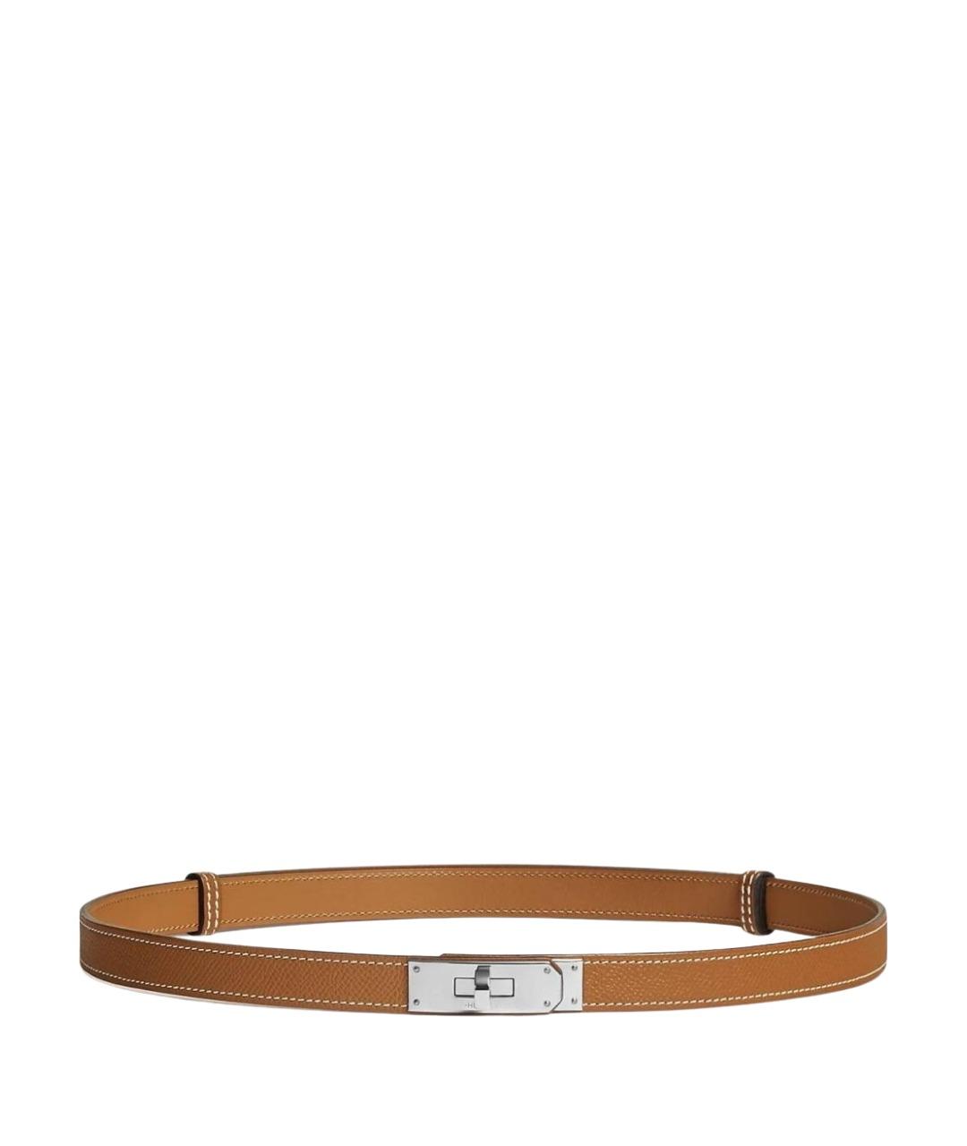 HERMES Коричневый кожаный ремень, фото 1