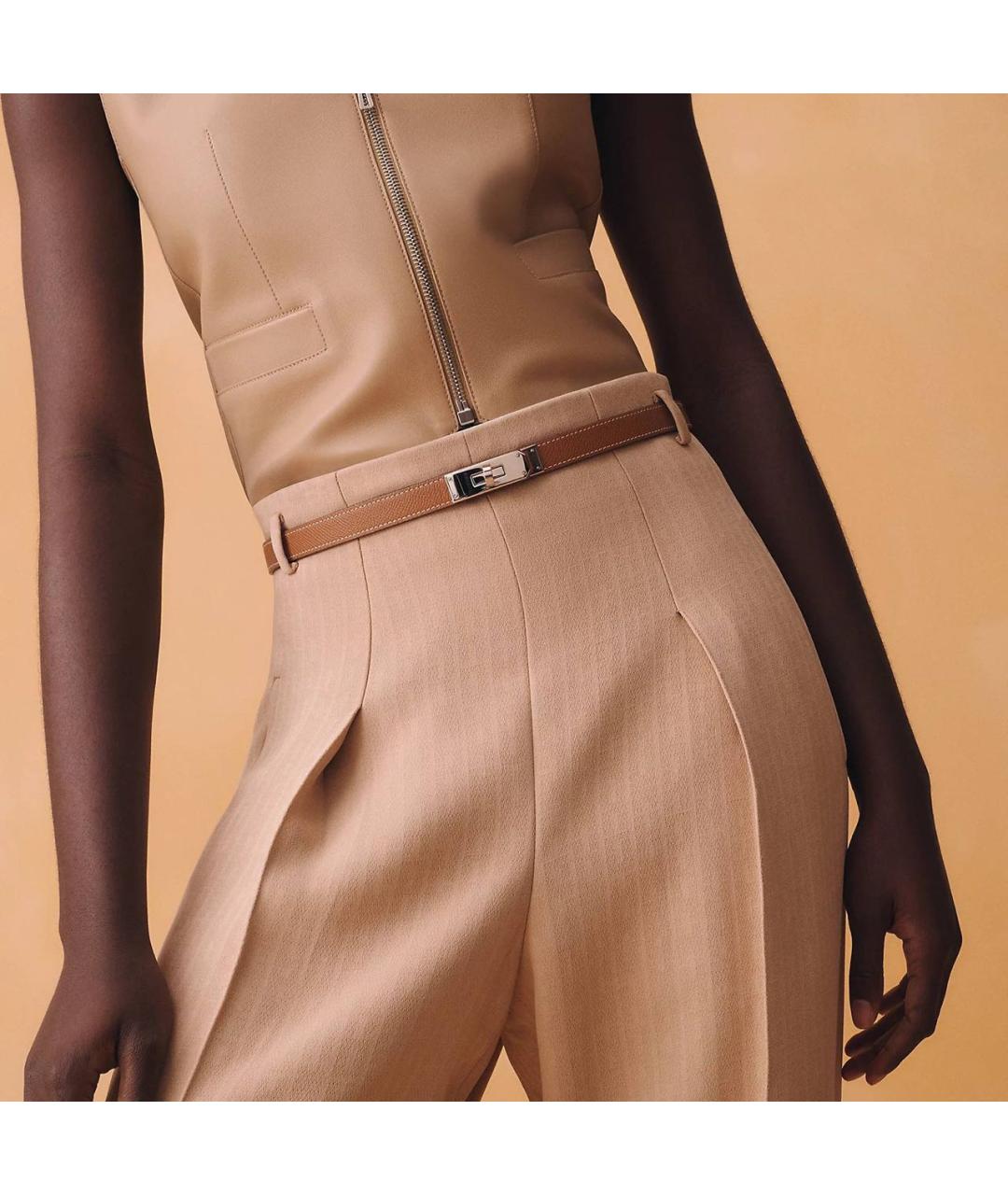 HERMES Коричневый кожаный ремень, фото 3