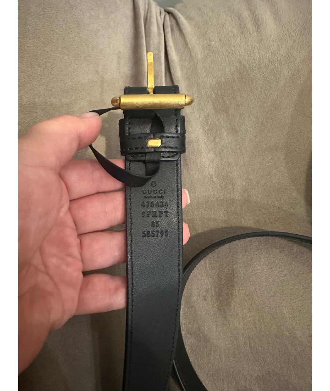 GUCCI Черная бархатная поясная сумка, фото 7
