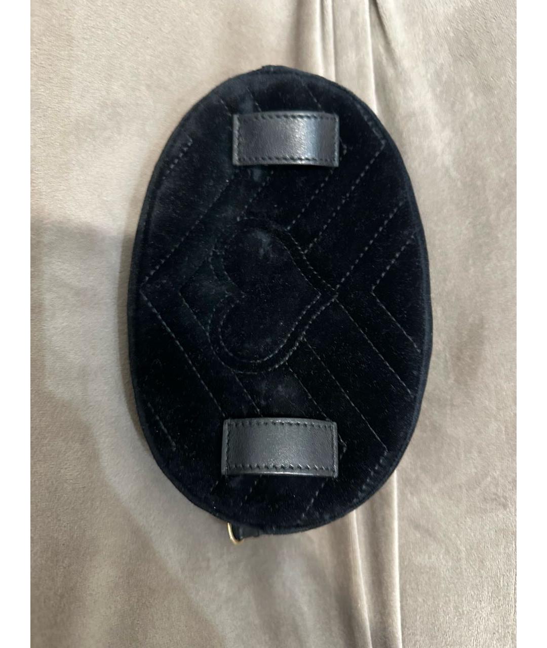 GUCCI Черная бархатная поясная сумка, фото 3