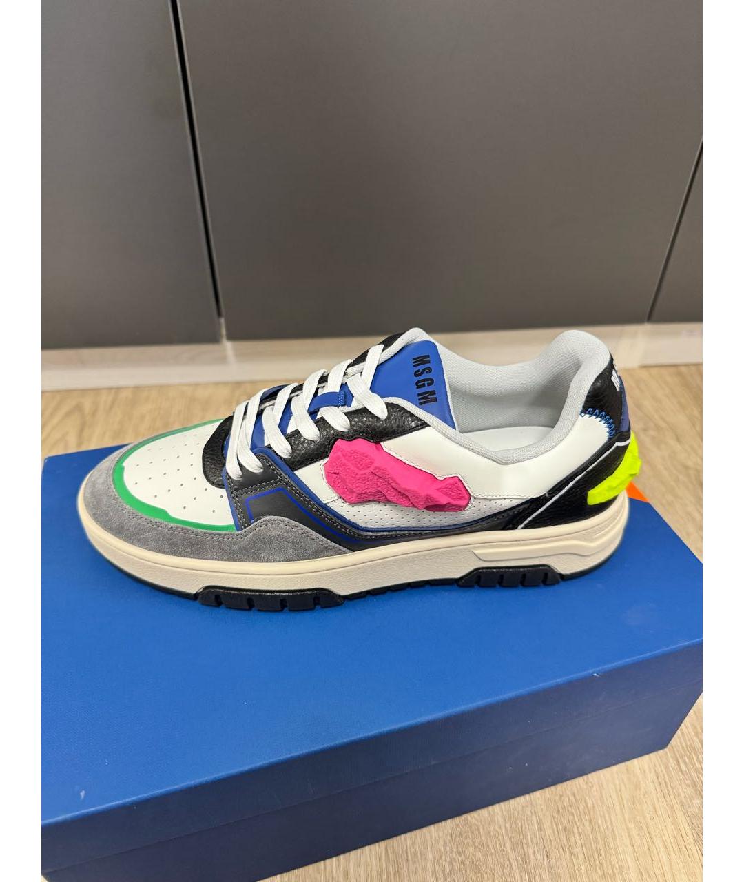 MSGM Мульти кожаные низкие кроссовки / кеды, фото 8