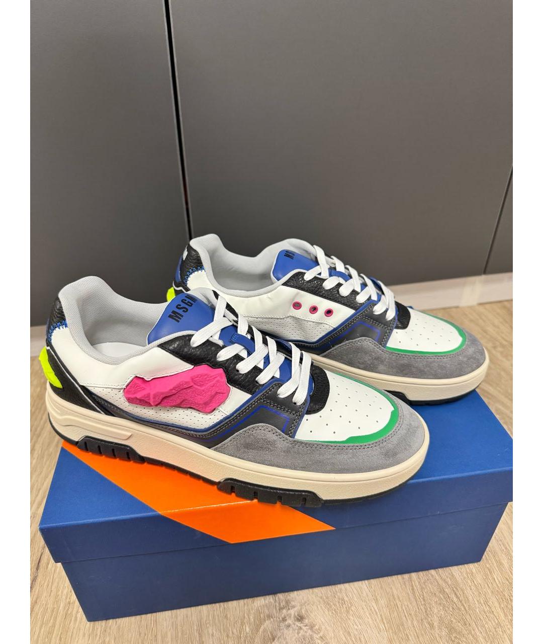 MSGM Мульти кожаные низкие кроссовки / кеды, фото 6