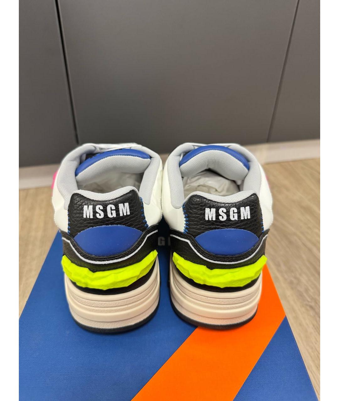 MSGM Мульти кожаные низкие кроссовки / кеды, фото 3