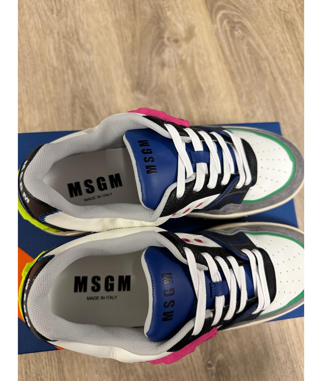 MSGM Мульти кожаные низкие кроссовки / кеды, фото 7