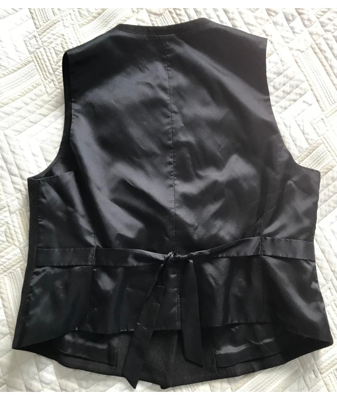 RED VALENTINO Черный шерстяной жилет, фото 2