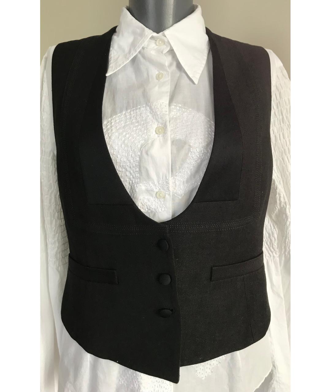 RED VALENTINO Черный шерстяной жилет, фото 5