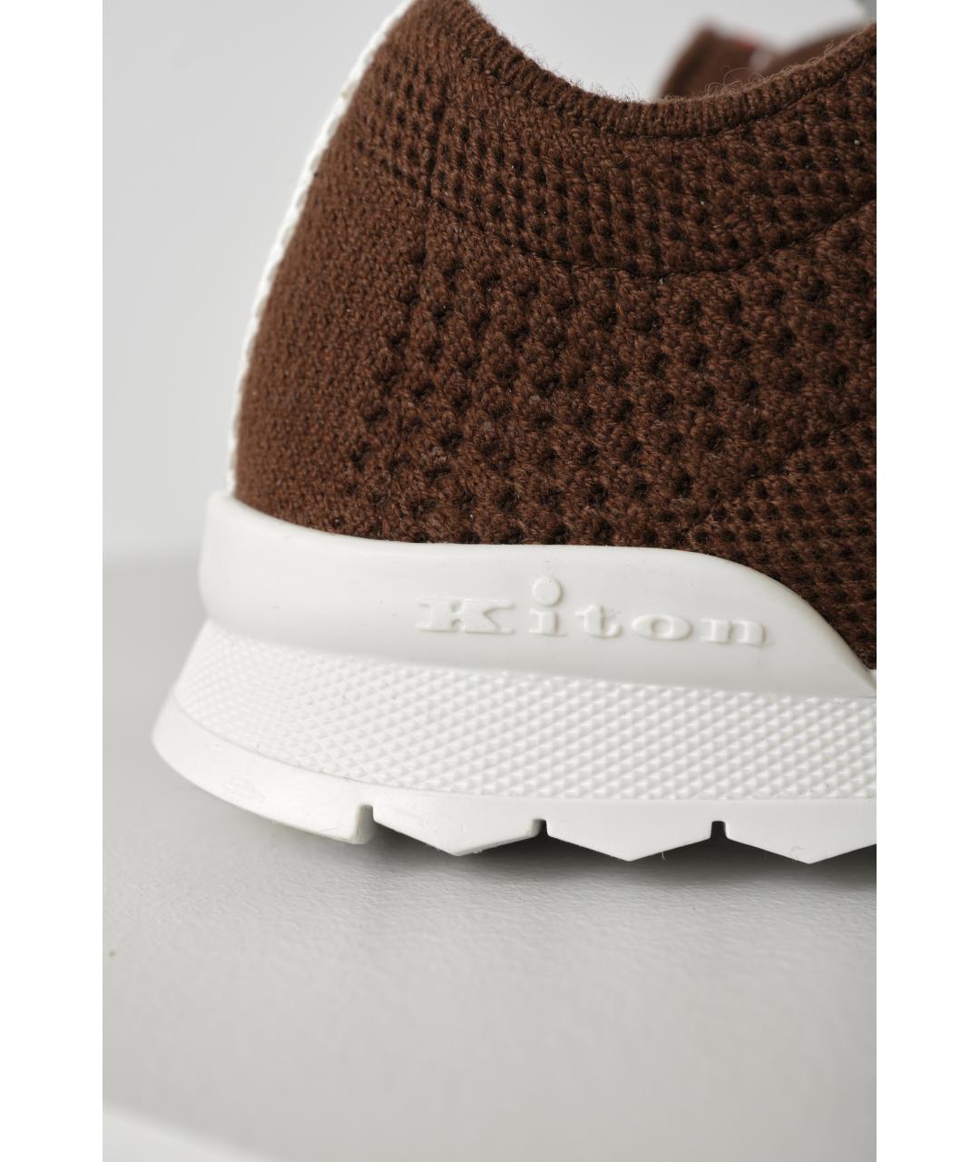 KITON Коричневые кроссовки, фото 4