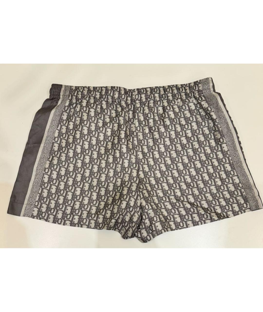 CHRISTIAN DIOR Серые шелковые шорты, фото 2