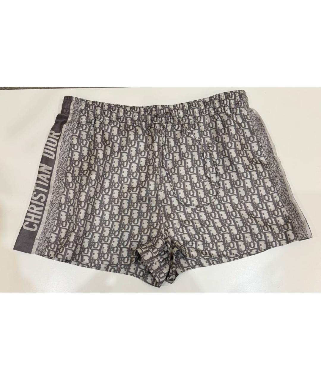 CHRISTIAN DIOR Серые шелковые шорты, фото 6