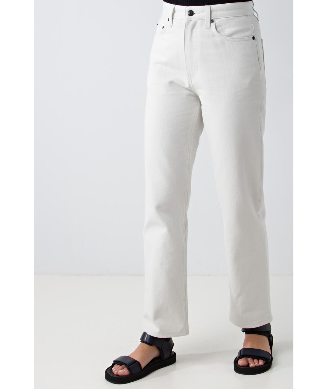 THE ROW Серые хлопковые прямые джинсы, фото 4