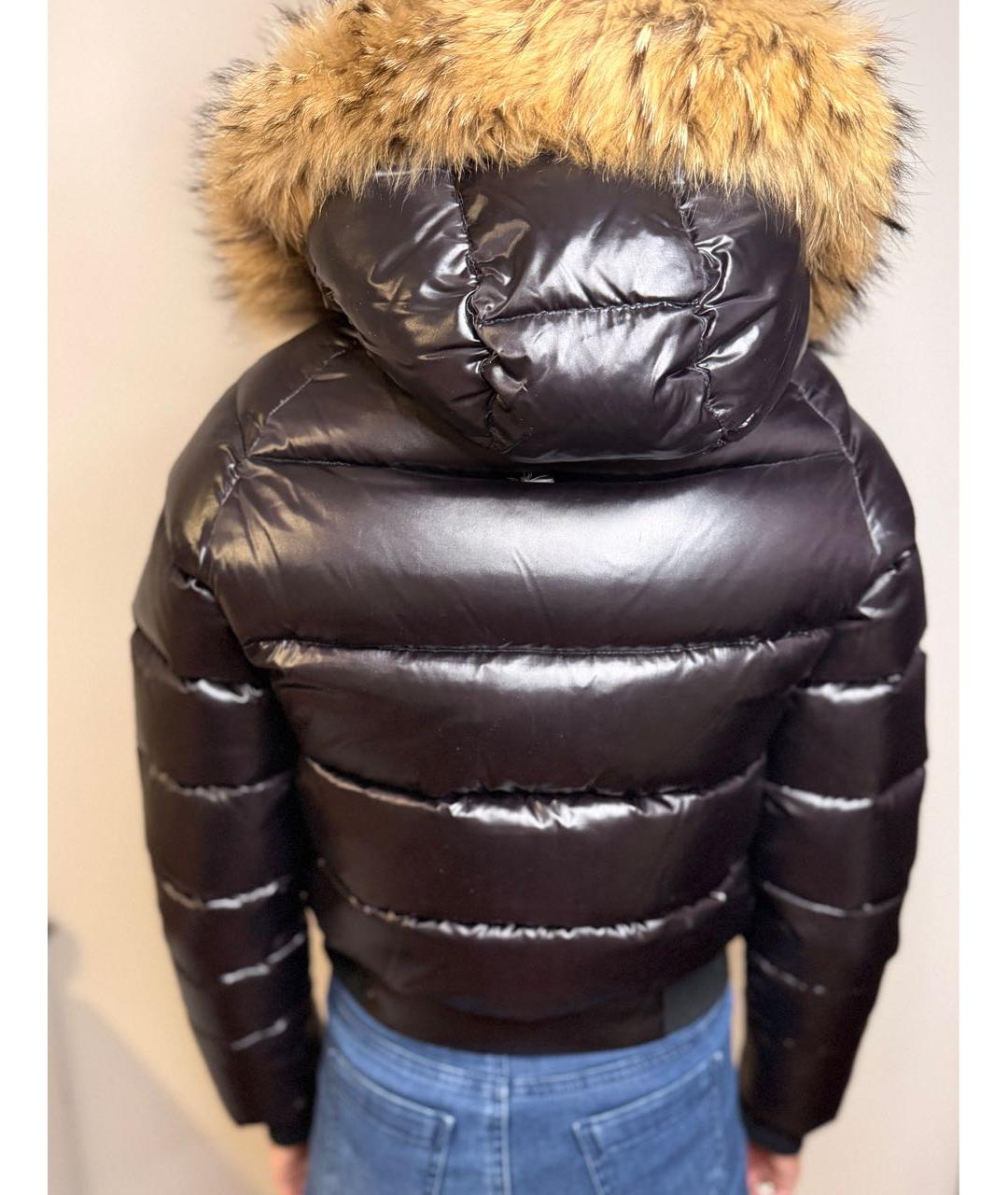 MONCLER Черный полиамидовый пуховик, фото 2
