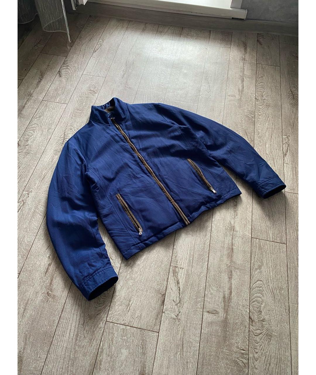 PAUL & SHARK Темно-синяя хлопковая куртка, фото 2