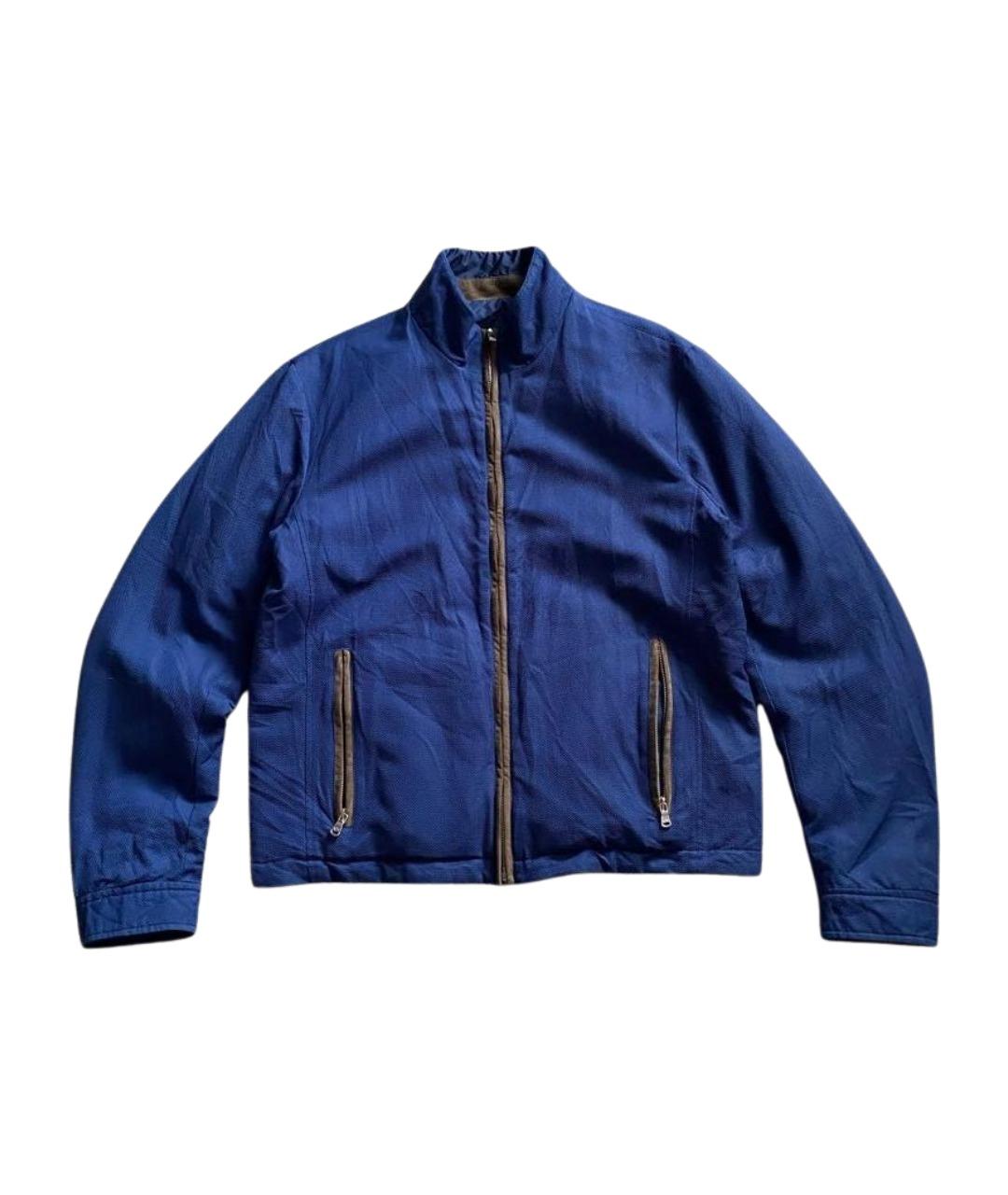 PAUL & SHARK Темно-синяя хлопковая куртка, фото 1