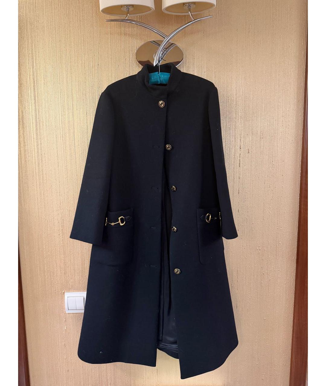 GUCCI Черное шерстяное пальто, фото 6
