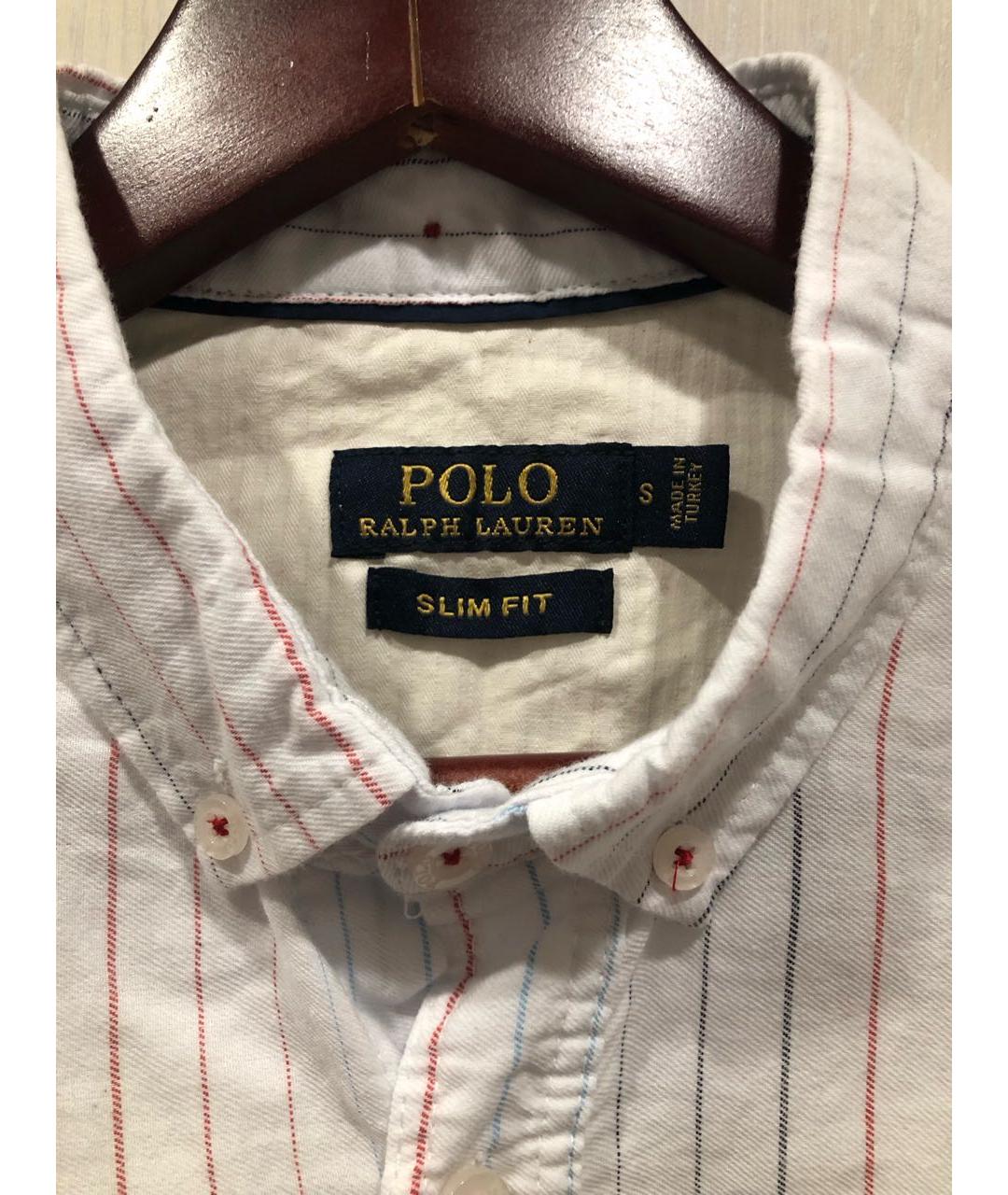 POLO RALPH LAUREN Белая хлопковая кэжуал рубашка, фото 3