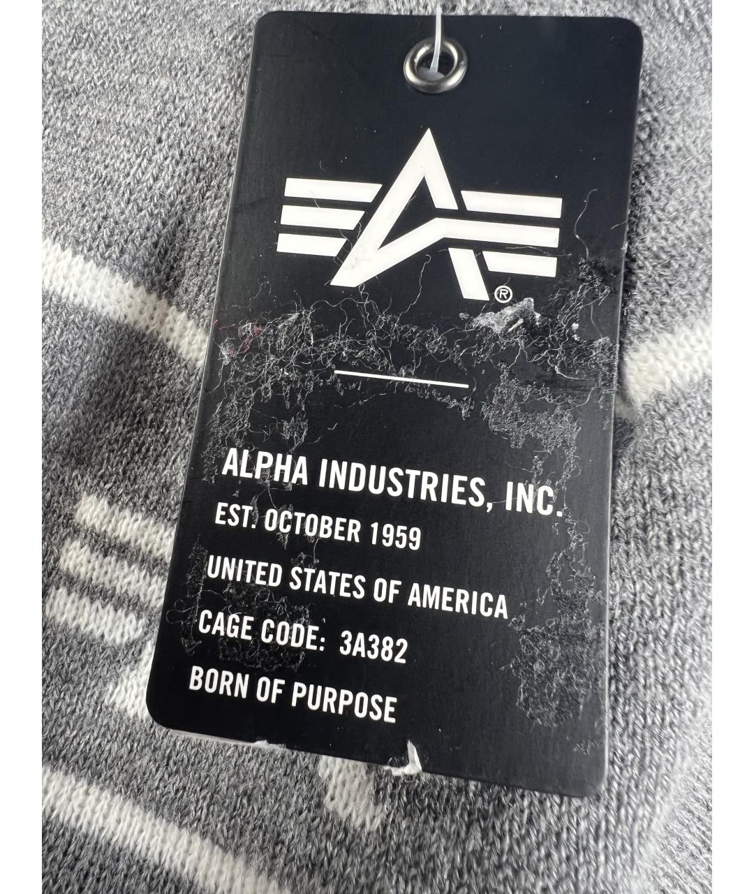 ALPHA INDUSTRIES Серая шапка, фото 2