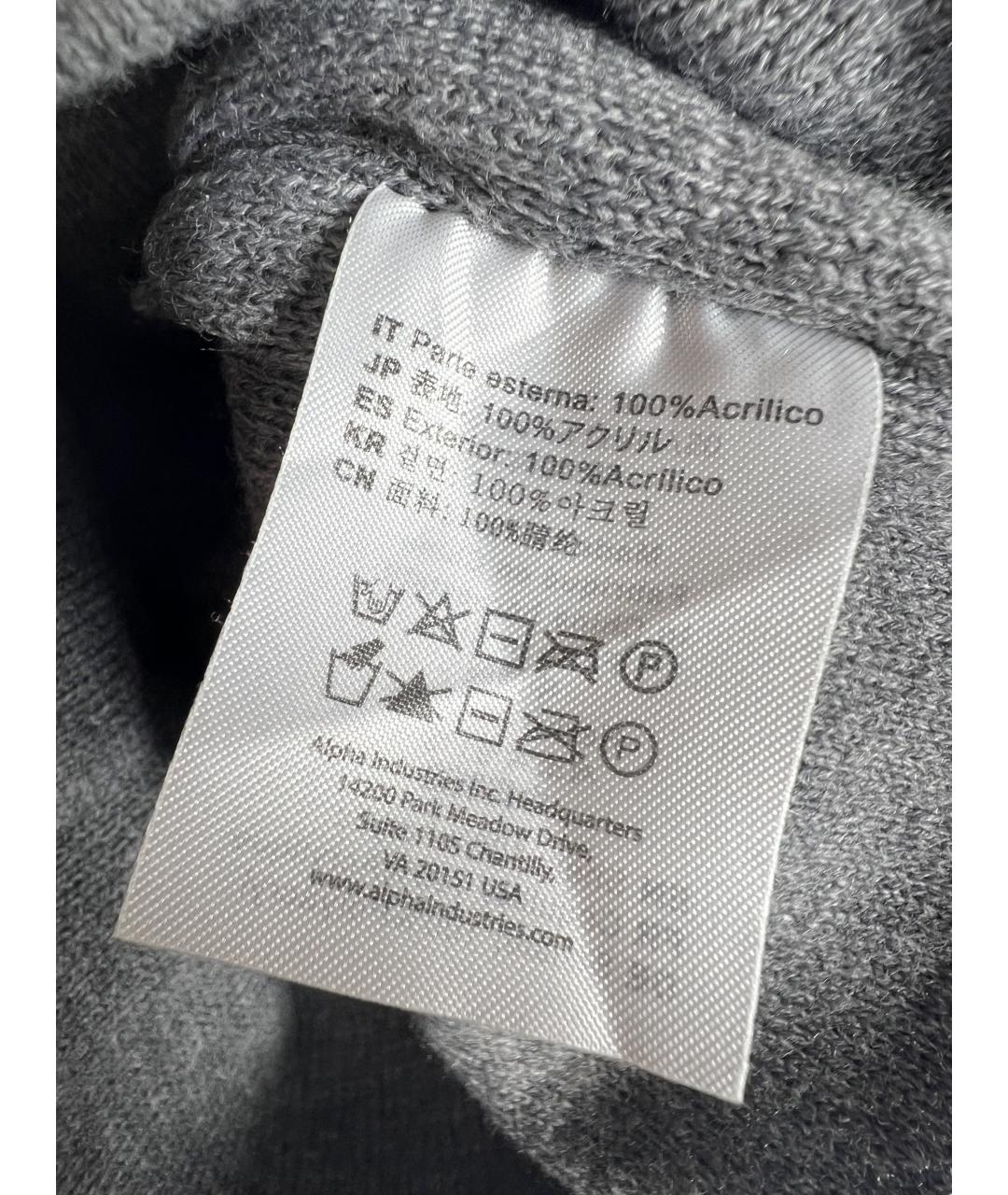 ALPHA INDUSTRIES Серая шапка, фото 4