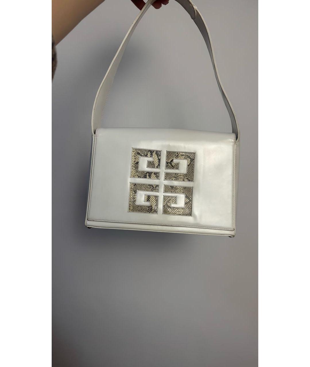GIVENCHY Белая кожаная сумка с короткими ручками, фото 7
