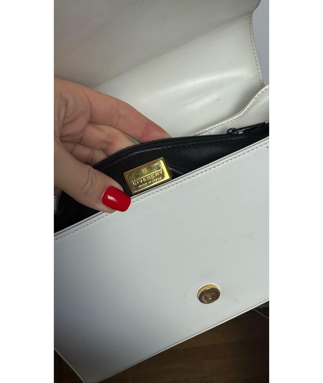 GIVENCHY Белая кожаная сумка с короткими ручками, фото 4