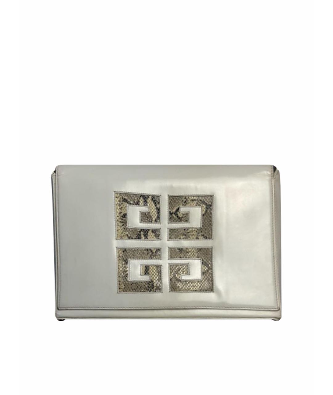 GIVENCHY Белая кожаная сумка с короткими ручками, фото 1