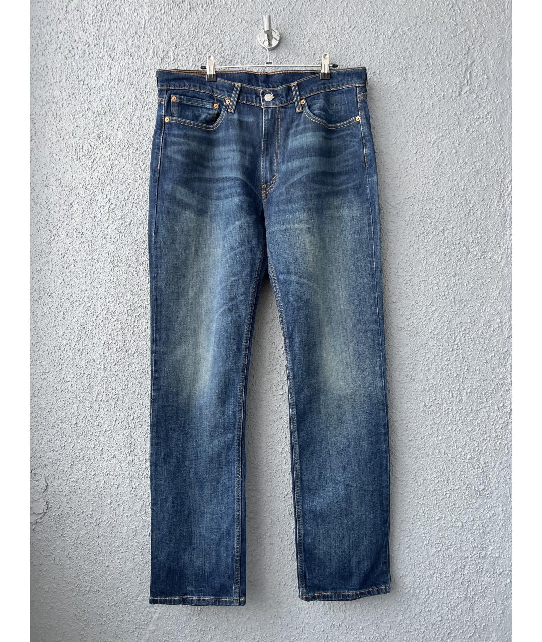 LEVI'S Синие хлопковые прямые джинсы, фото 9