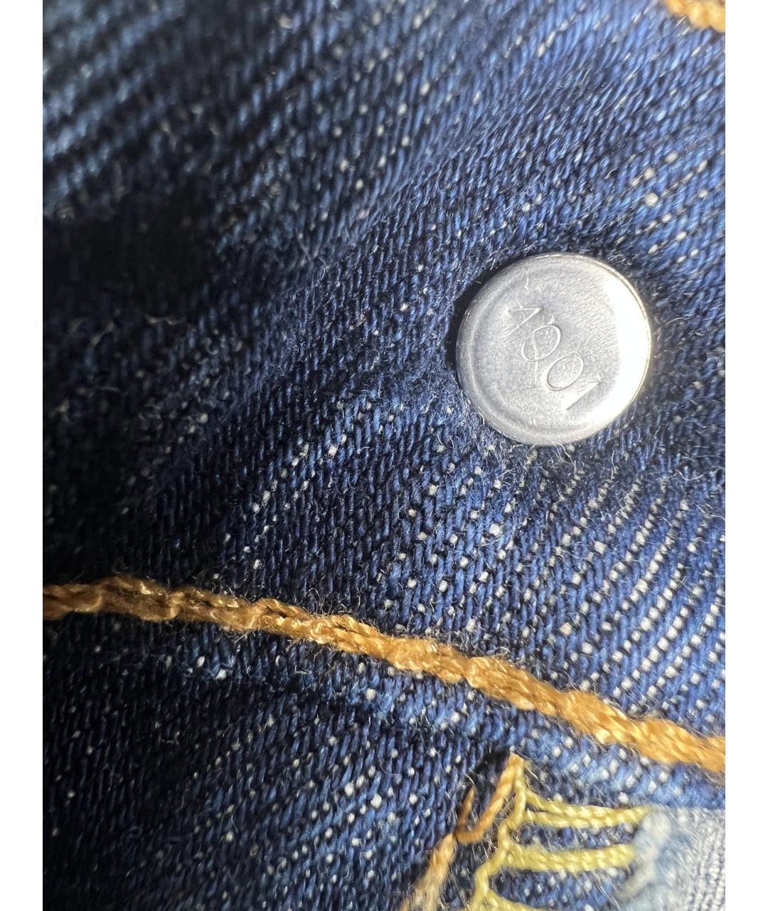 LEVI'S Синие хлопковые прямые джинсы, фото 6