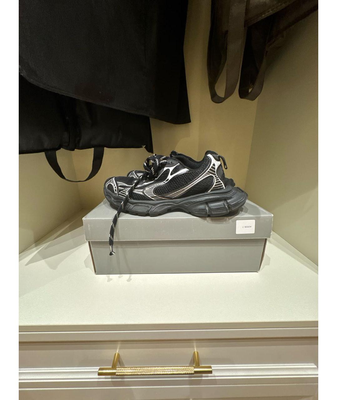 BALENCIAGA Черные текстильные высокие кроссовки / кеды, фото 5