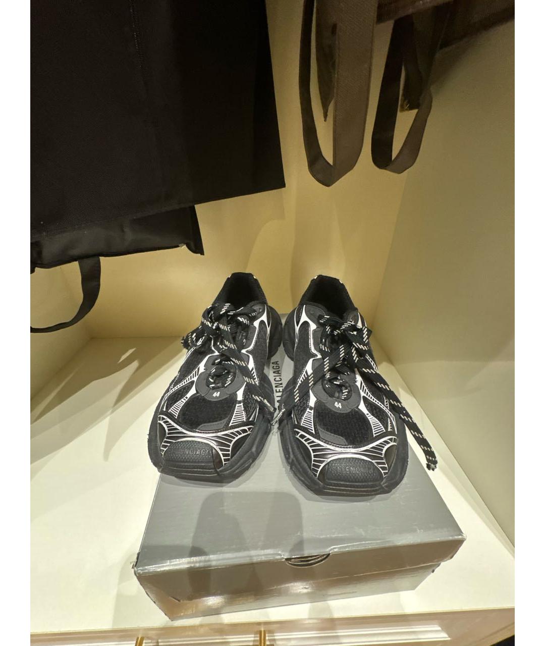 BALENCIAGA Черные текстильные высокие кроссовки / кеды, фото 2