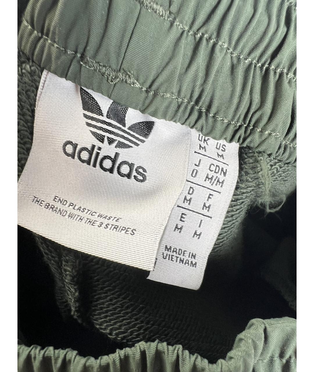 ADIDAS Зеленые хлопковые повседневные брюки, фото 4