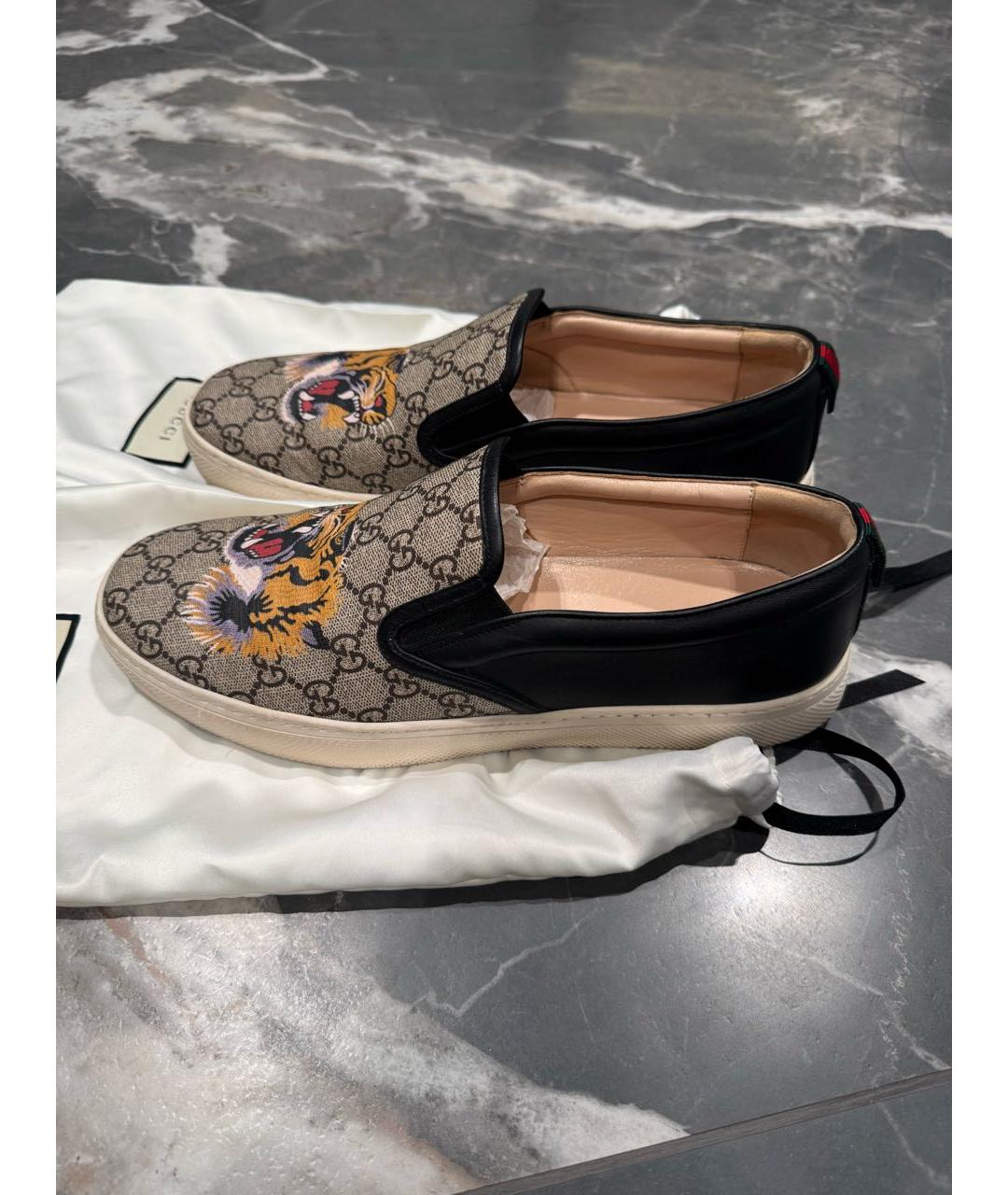 GUCCI Бежевые слипоны, фото 5