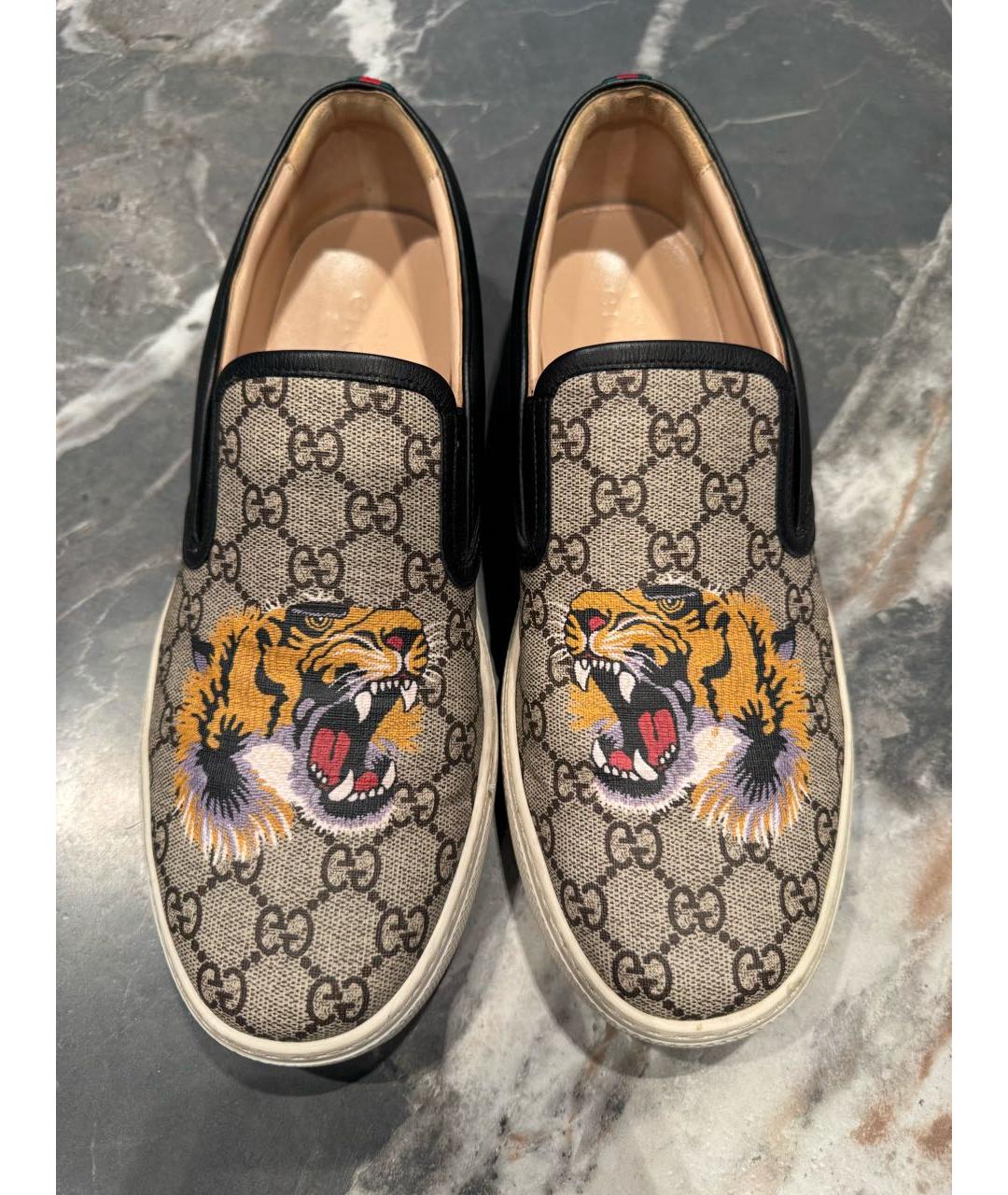 GUCCI Бежевые слипоны, фото 2