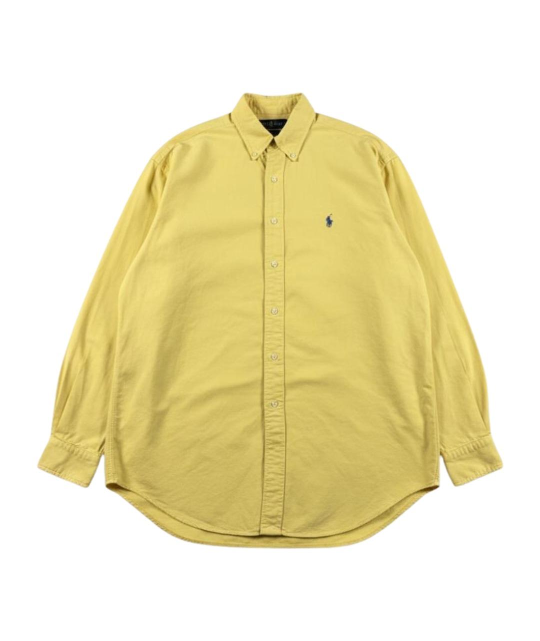 RALPH LAUREN Желтая хлопковая классическая рубашка, фото 1