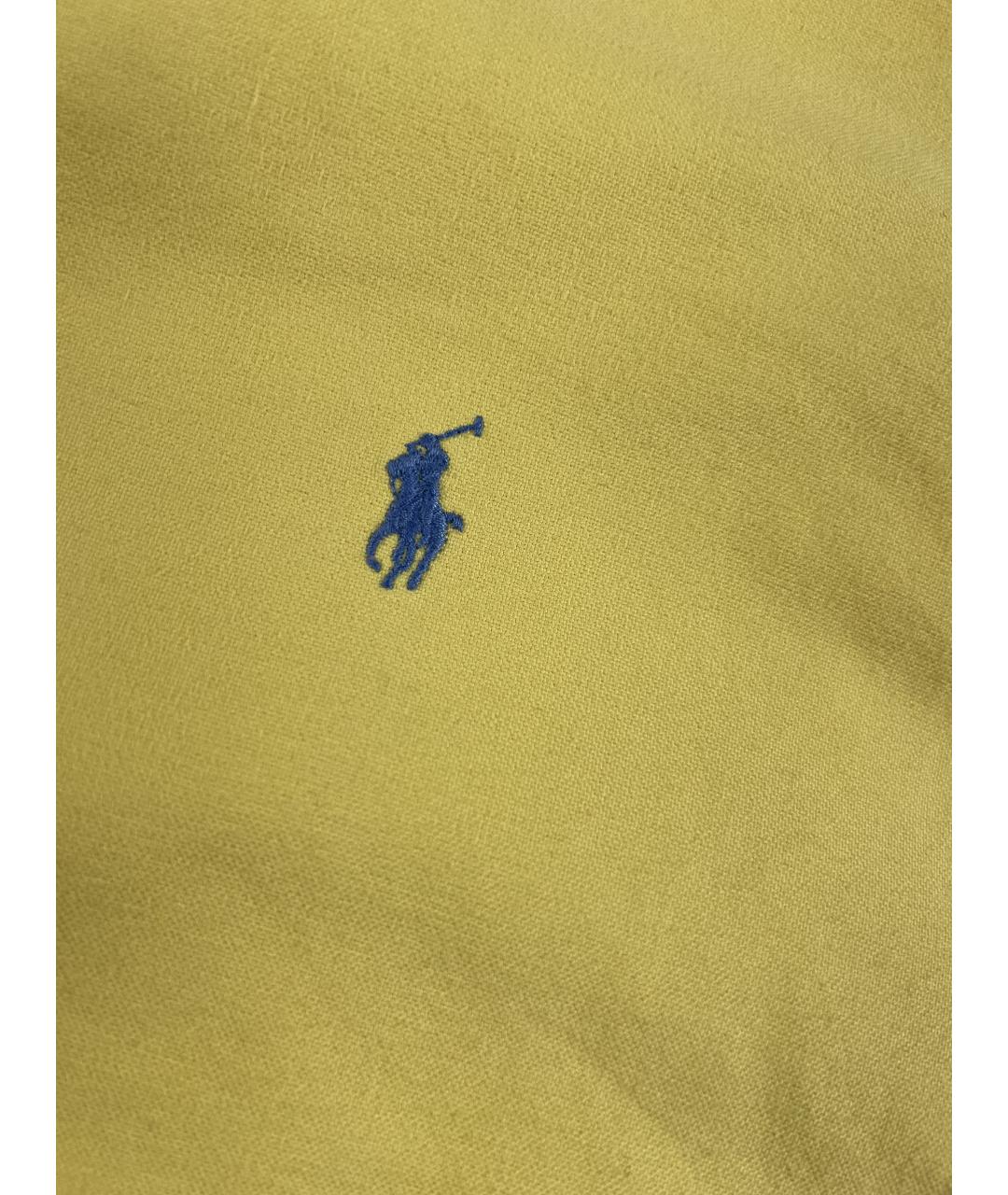 RALPH LAUREN Желтая хлопковая классическая рубашка, фото 2