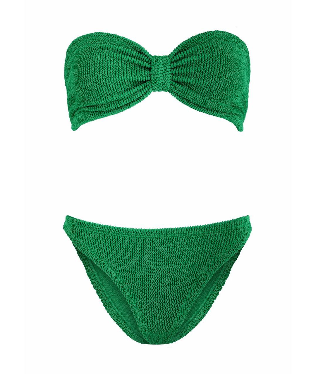 HUNZA G Зеленый полиамидовый купальник, фото 1