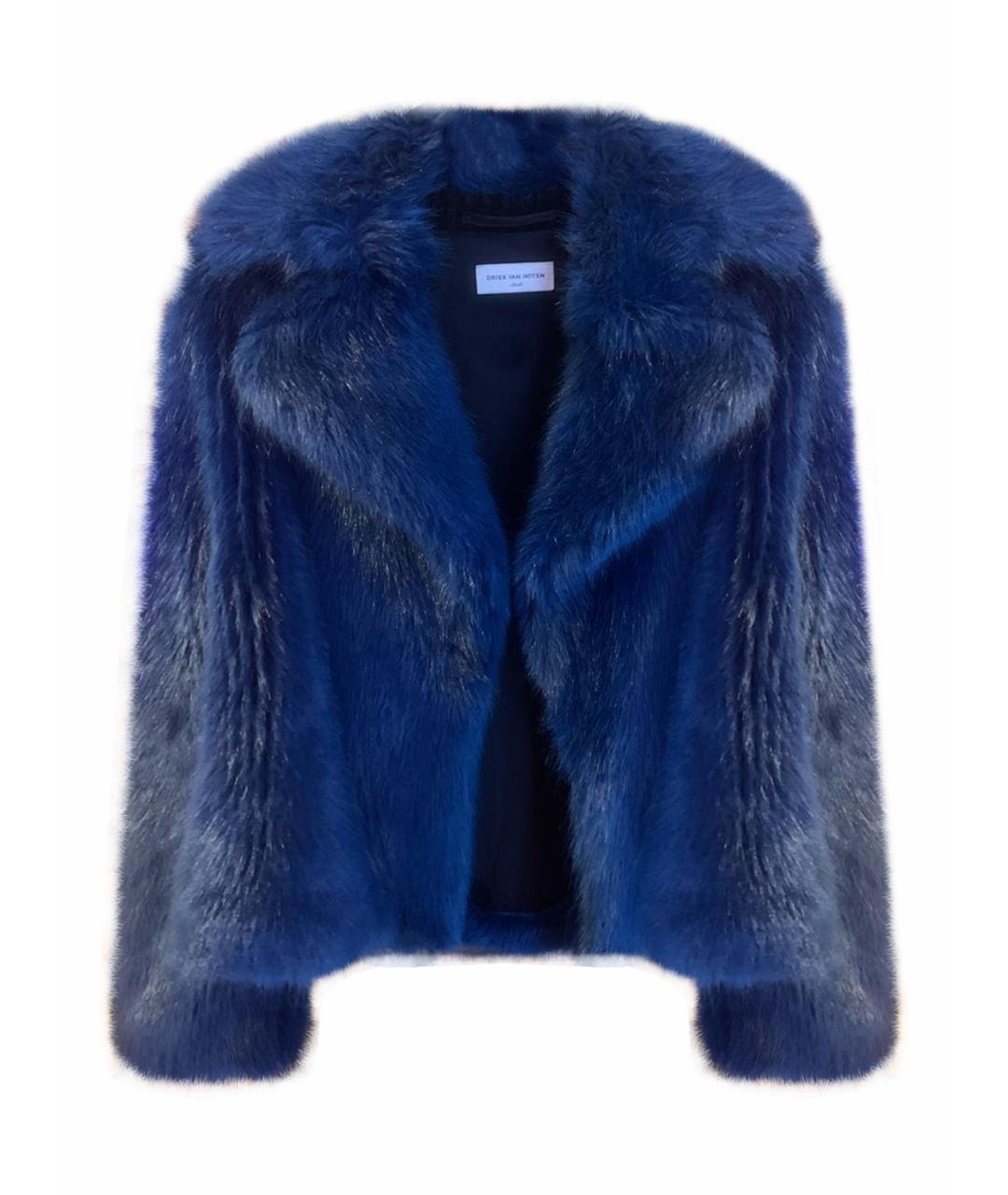 DRIES VAN NOTEN Темно-синяя шуба, фото 1