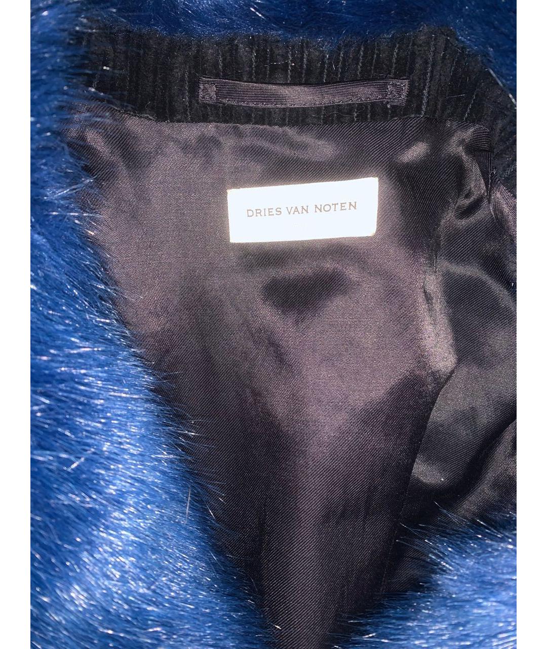 DRIES VAN NOTEN Темно-синяя шуба, фото 3