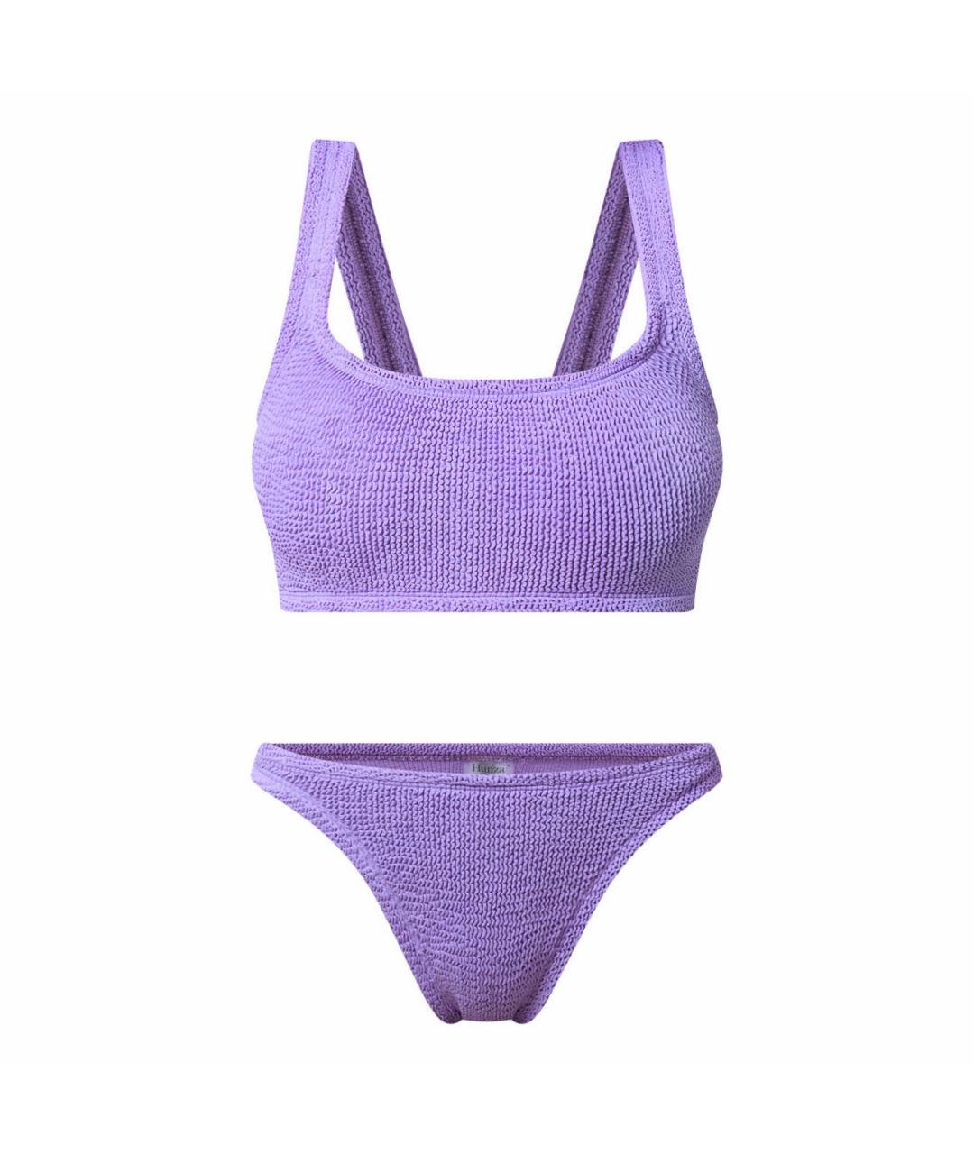 HUNZA G Фиолетовый полиамидовый купальник, фото 1