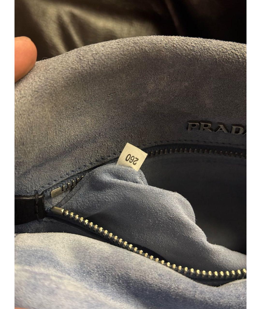 PRADA Черная кожаная сумка с короткими ручками, фото 6