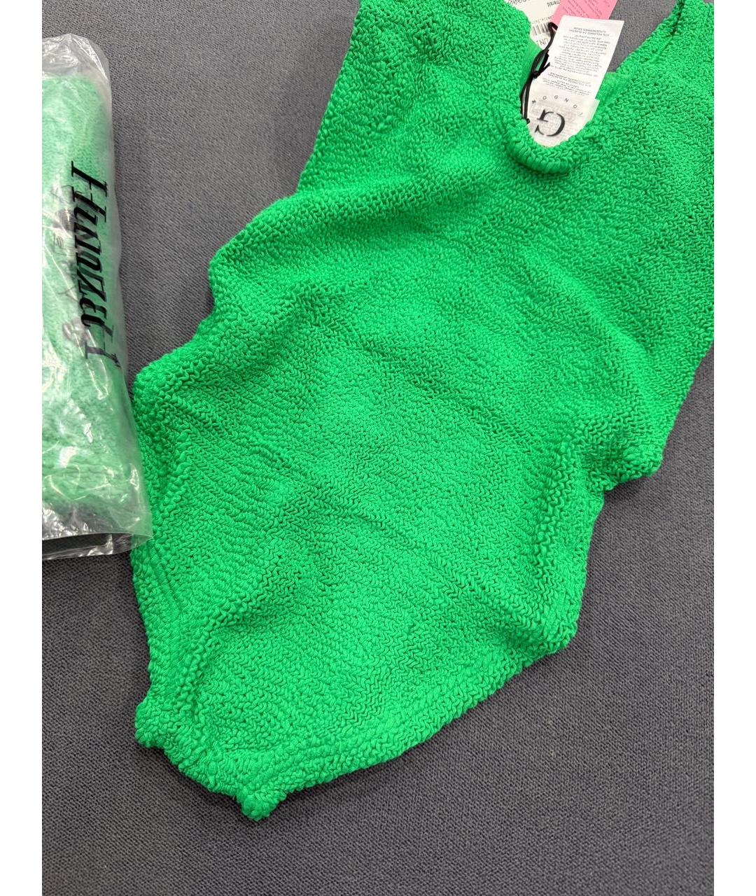 HUNZA G Зеленый полиамидовый купальник, фото 5