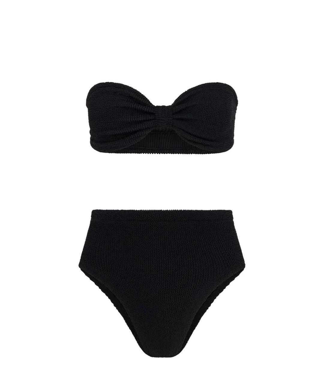 HUNZA G Черный полиамидовый купальник, фото 5