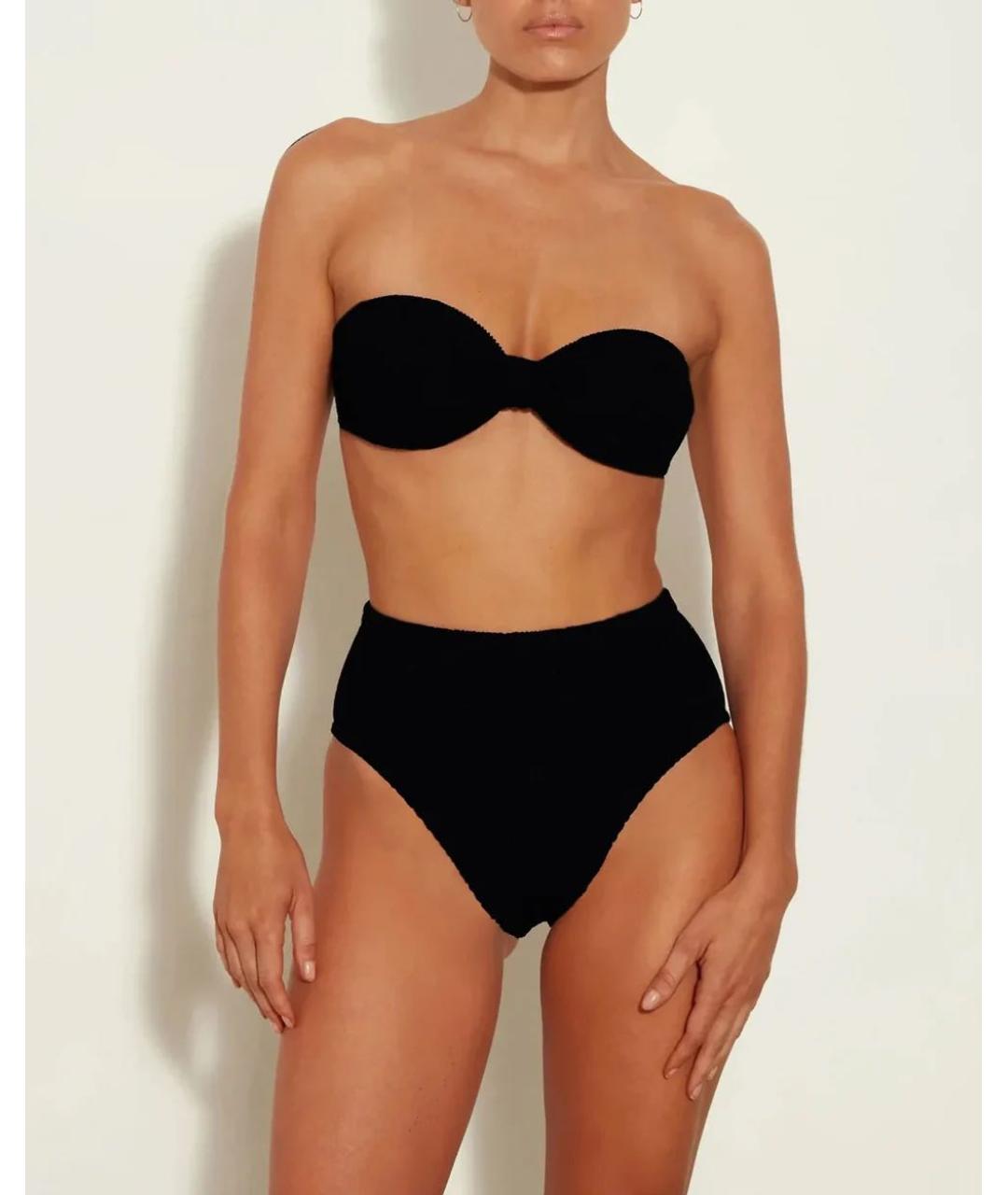 HUNZA G Черный полиамидовый купальник, фото 2