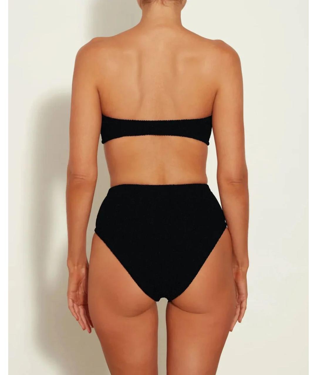 HUNZA G Черный полиамидовый купальник, фото 3