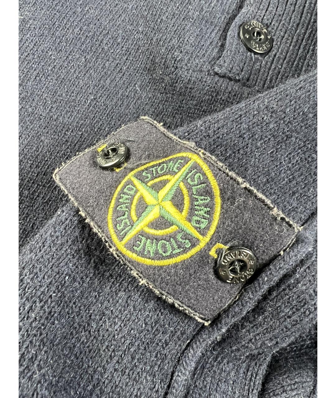 STONE ISLAND Темно-синий шерстяной джемпер / свитер, фото 2
