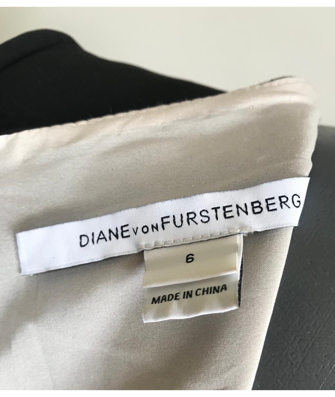 DIANE VON FURSTENBERG Черное полиэстеровое коктейльное платье, фото 4